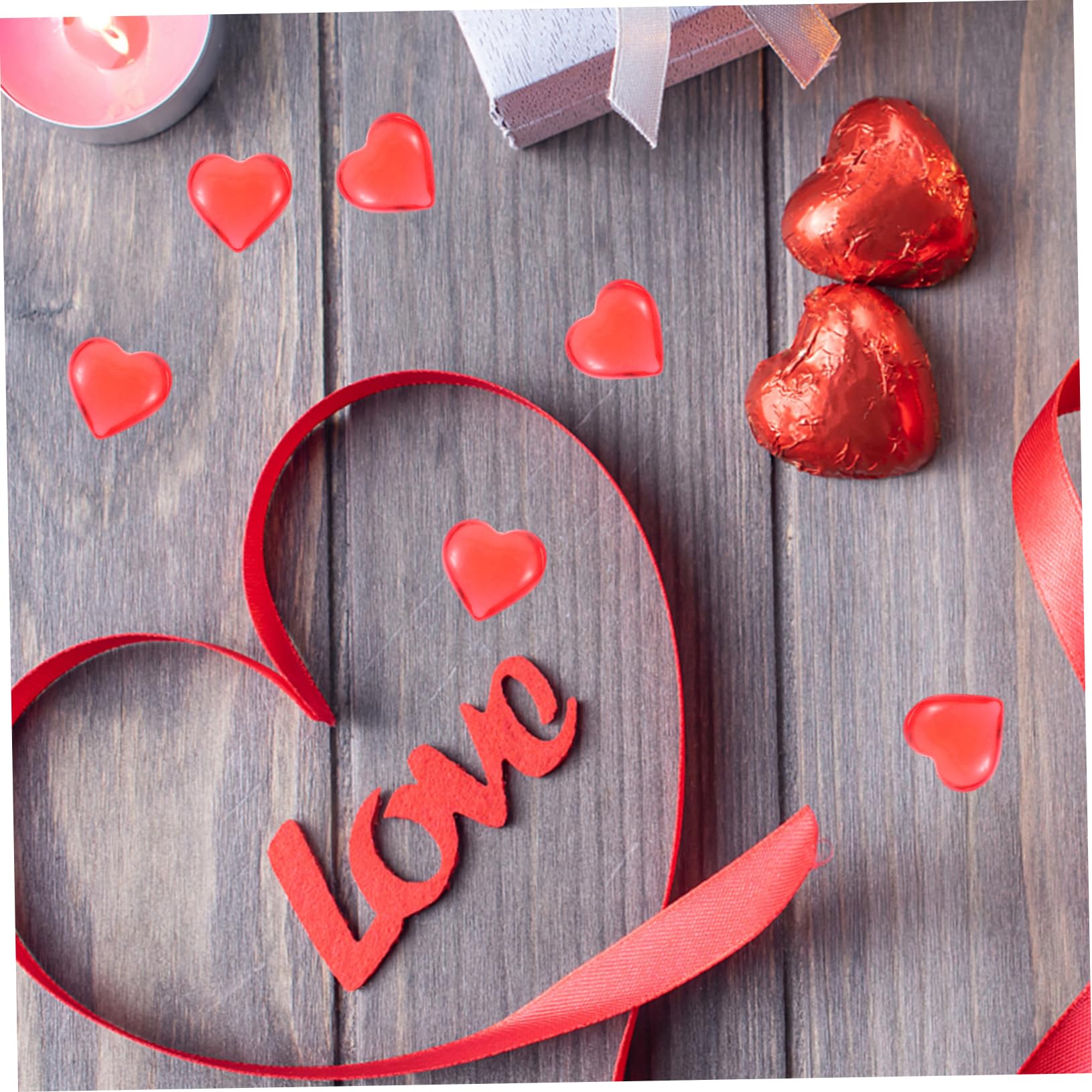 Amazon.co.jp: GRIRIW 1 クリスタルハート飾り ハートビーズ ハート  