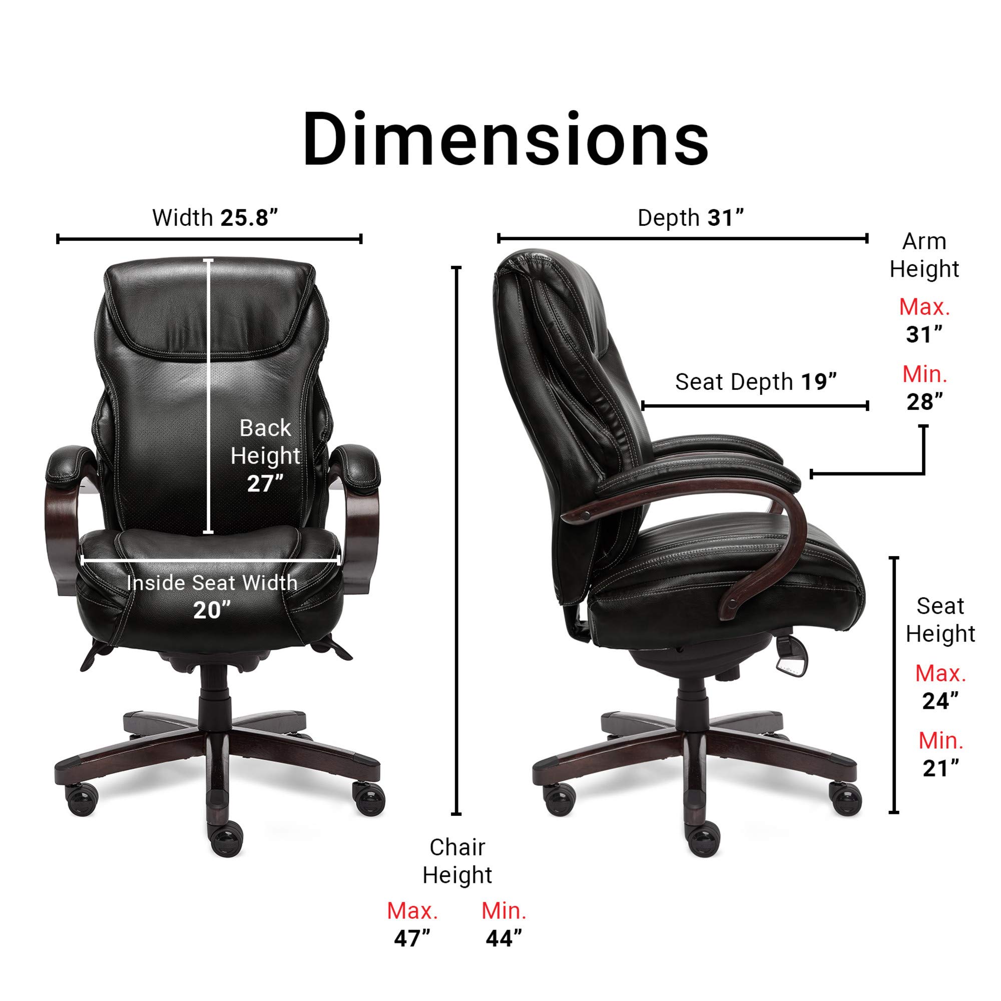 LaZBoy Hyland Executive Office Chair with AIR Technology, Adjustable