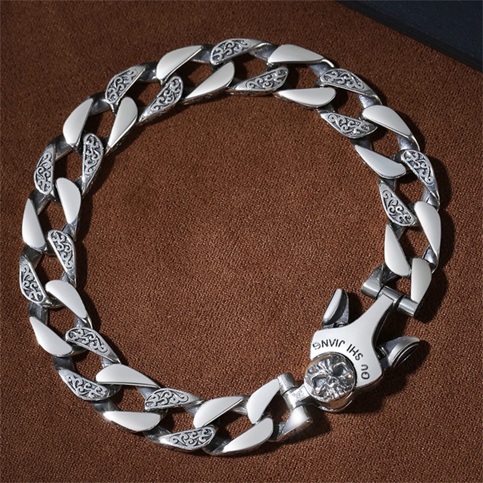 Men's Skull Stainless Steel Bracelet, Gothic Vintage Fashion Skull