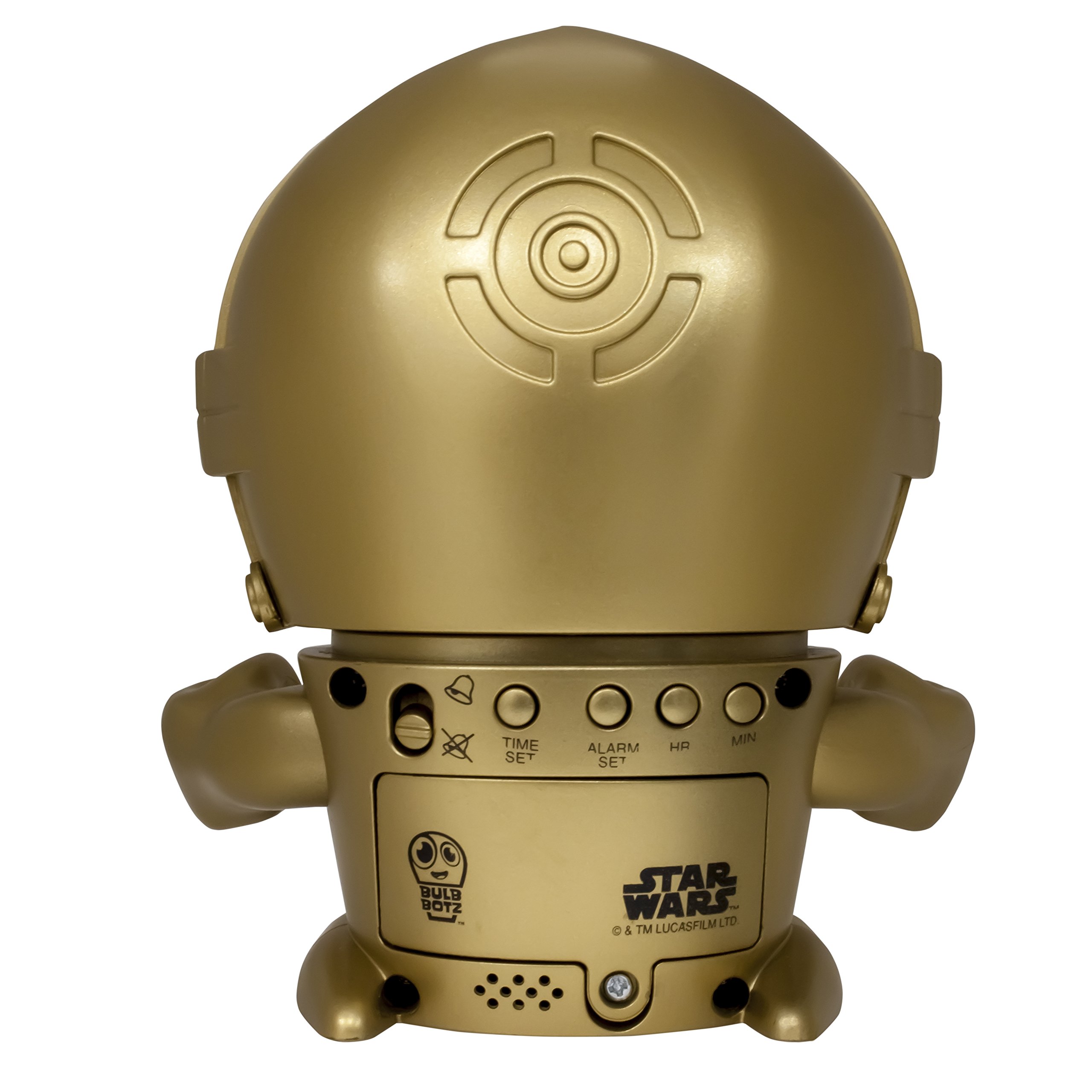BulbBotz Despertador Infantil C3PO, Dorado, 8.89x12.7x13.97 cm, 2021418