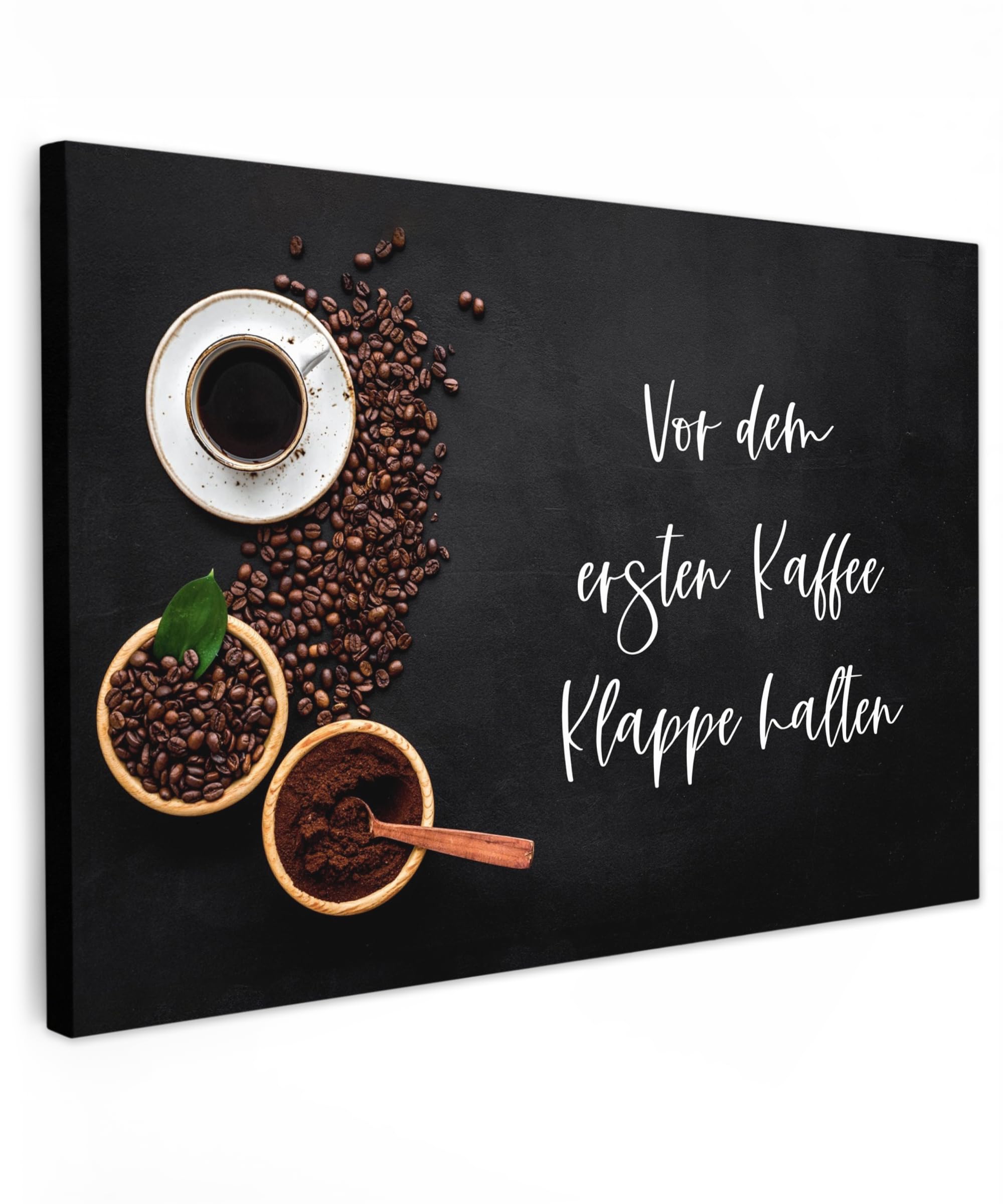 MuchoWow© Canvas Wall Art Work 47"x31" / 120x80 cm Room Decor Painting Wallfillers Picture Decoration Prints Coffee - Spreuken - Quotes — image 1