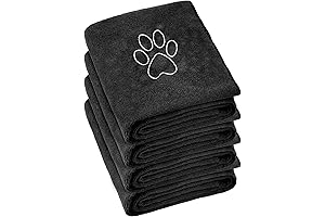 Chumia Fast Drying, 4 Pack Dog Towels for Drying Dog Large Microfiber Dog Towels