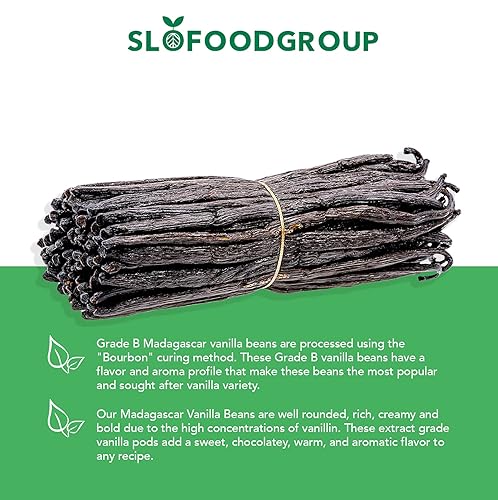 Vista 6 de Slofoodgroup - Granos de vainilla de Madagascar - Extracto de vainas de vainilla de grado B - 10 unidades - Planifolia de vainilla bourbon de grado