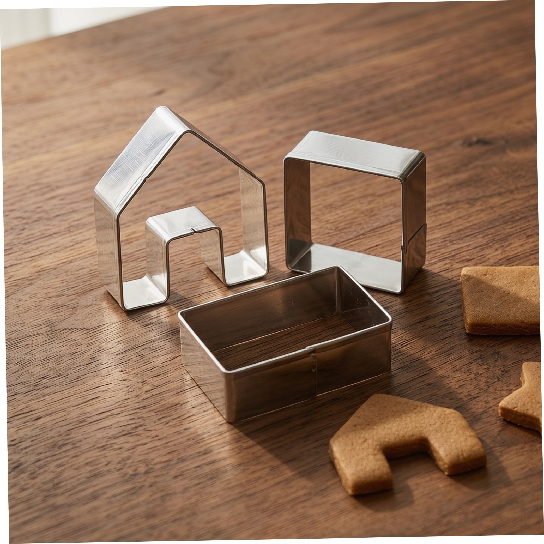5 Ensembles Set de Emporte Biscuits Noël Acier Inoxydable Moules Gâteau Mini Maison pour Découpe Pâte Fondant Bonhommes Décoration Festive DIY