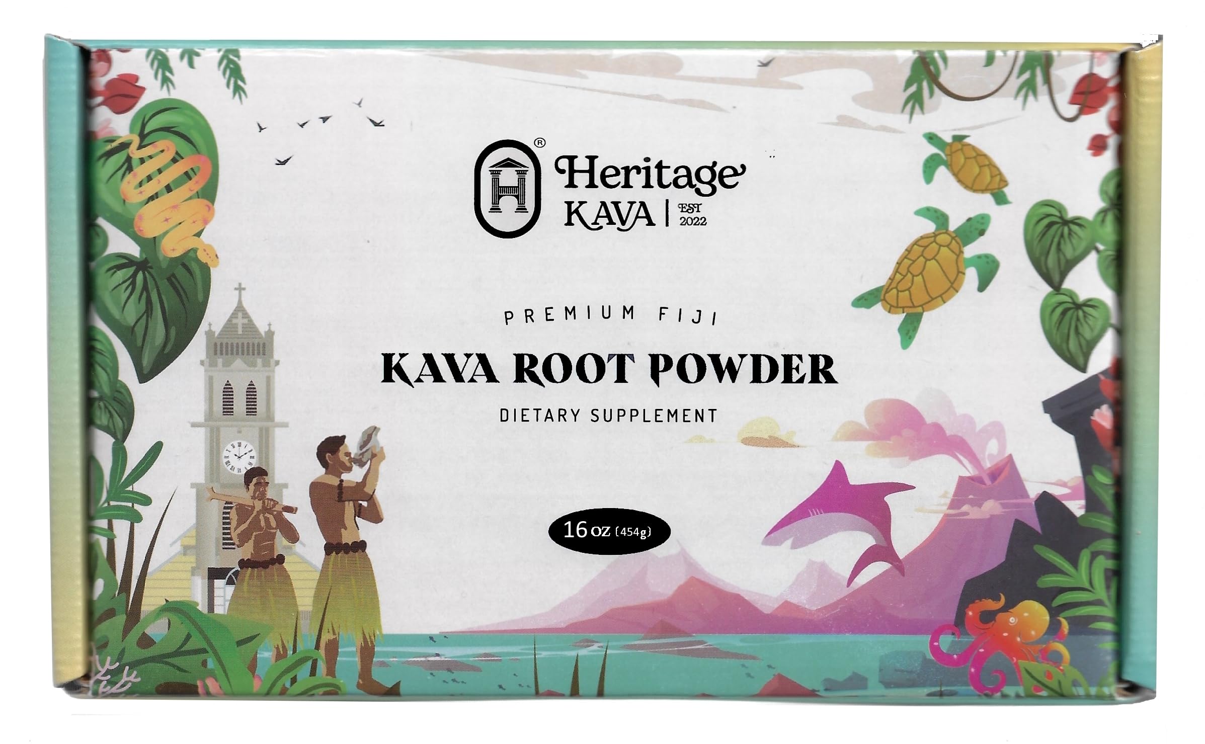 Premium Fiji Noble Kava Root Powder 16 Oz/1LB