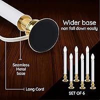 Vista 3 de Lámpara de vela eléctrica de Navidad con base chapada en latón, del atardecer al amanecer, sensor automático, enciende la vela en la oscuridad y se