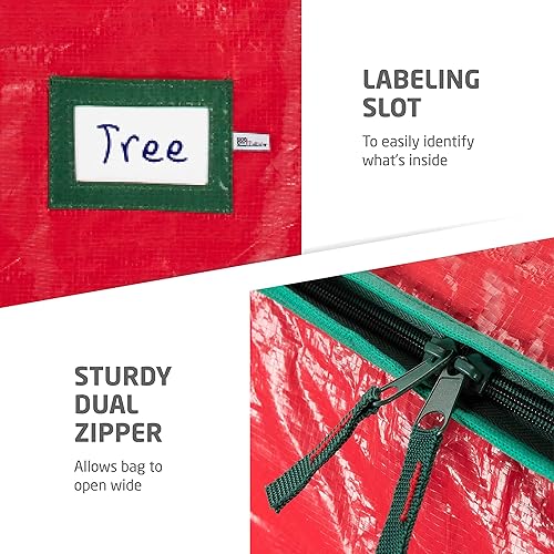 Miniatura 4 de Bolsa de almacenamiento Zober para árbol de Navidad artificial almacena árboles de hasta 9 pies de altura también puede almacenar inflables Verde,