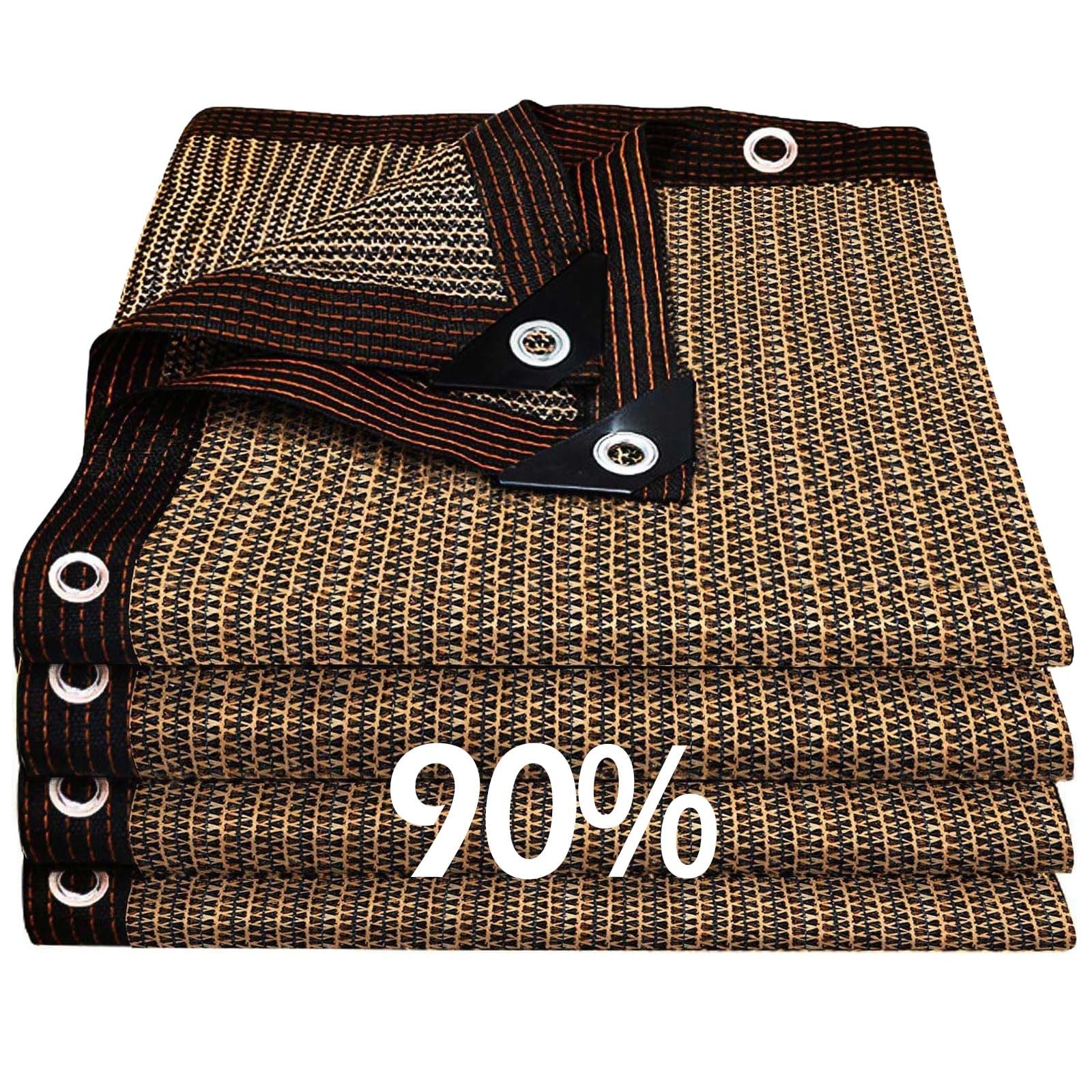 Toldo Vela de Sombra Rectangular, Malla Sombra para Jardin Exterior Protección UV del 90%, 2x2 2x3 3x3 3x4 3x5 4x4 4x5 4x6 5x5 6x4 Tela de Sombra con Ojales, Color del café(3x5m)