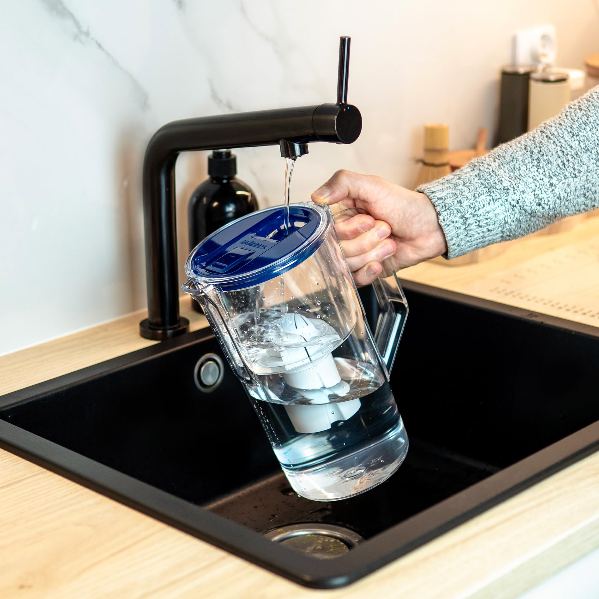 Wessper Waterfilterkan AquaClassic Waterfilter-Karaf 2,8 L Mint met