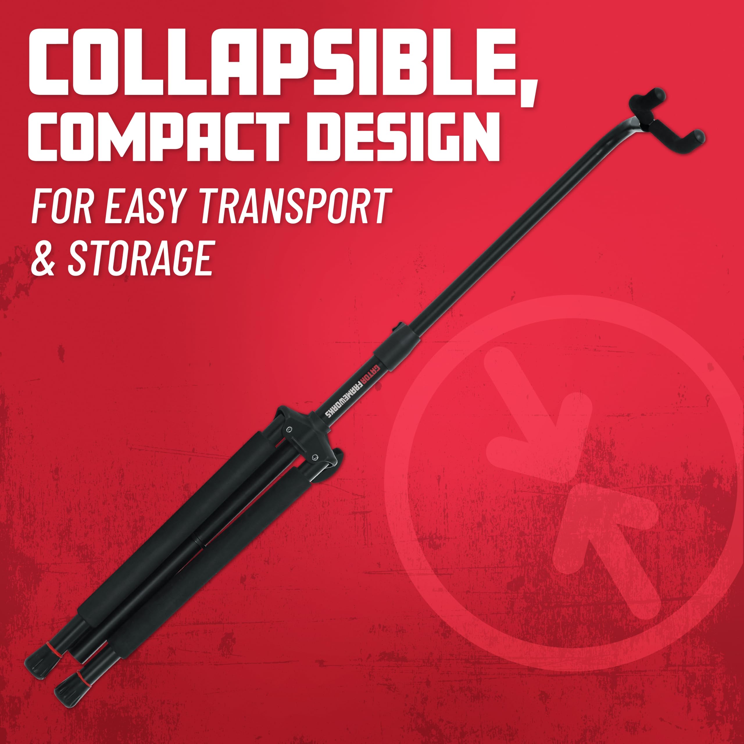 Gator Frameworks Soporte colgante para una guitarra; apto para guitarras eléctricas o acústicas (GFW-GTR-1200)