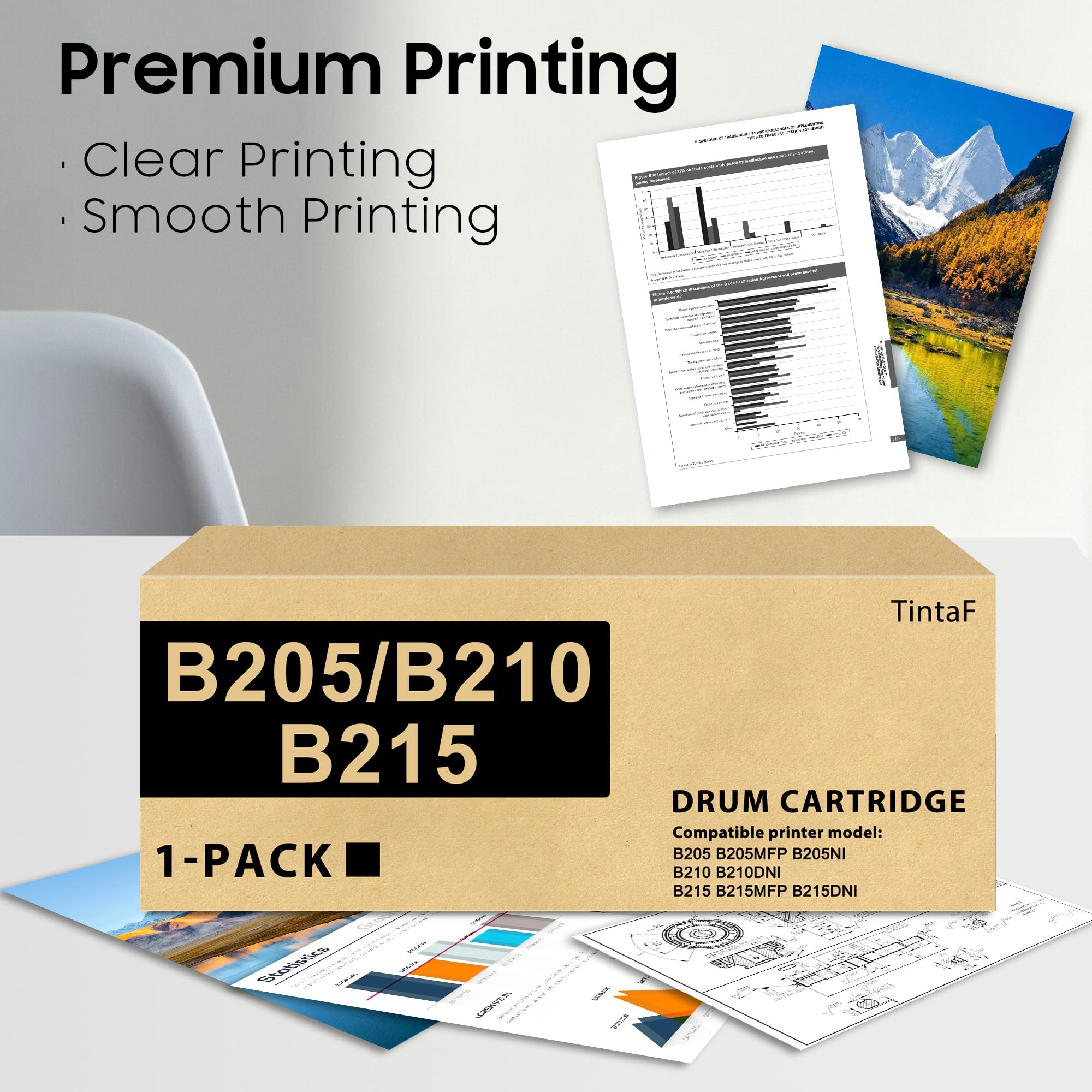 Wkład bębnowy B205 B210 B215 jednostka bębnowa 101R00664 czarny (bez tonera) zamiennik do drukarki Xerox B205 B205 MFP B205NI B210 B210DNI B215 B215 MFP B215DNI | 10 000 0 stron, 1 - Opakowanie