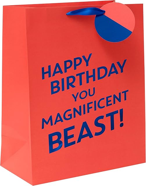 Funny Gift Bag - Large Gift Bag - Gift Bag for Her - Gift Bag for Him - Gift Wrap - Gift Wrapping - Birthday Gift Bag - Celebration Gift Bag - You Magnificent Beast!