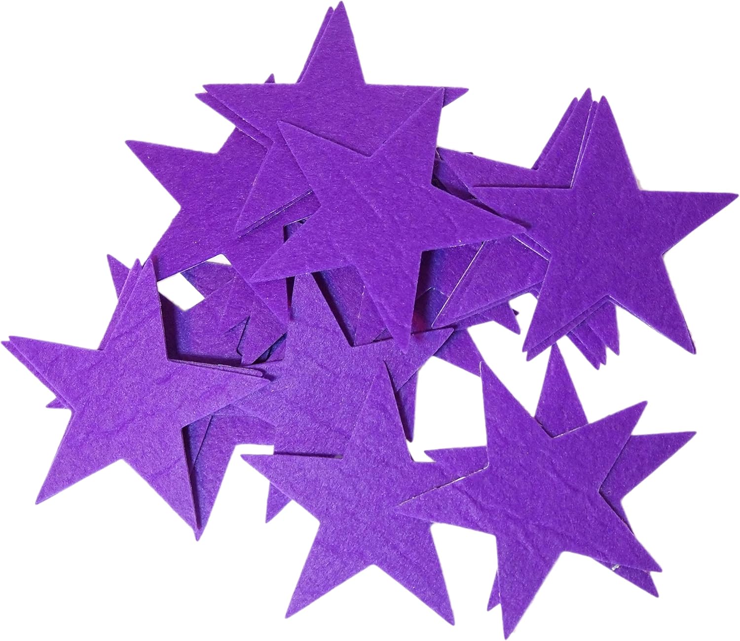 Playfully Ever After 3 Inch Purple 22pc Felt Star Stickers