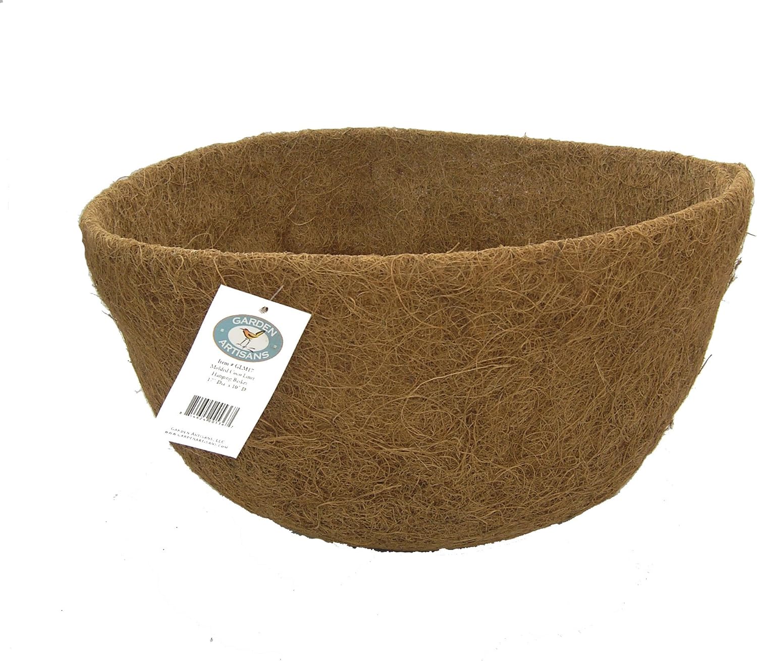 17 in x 10 in Round Molded Coco Liner - 4 Pack