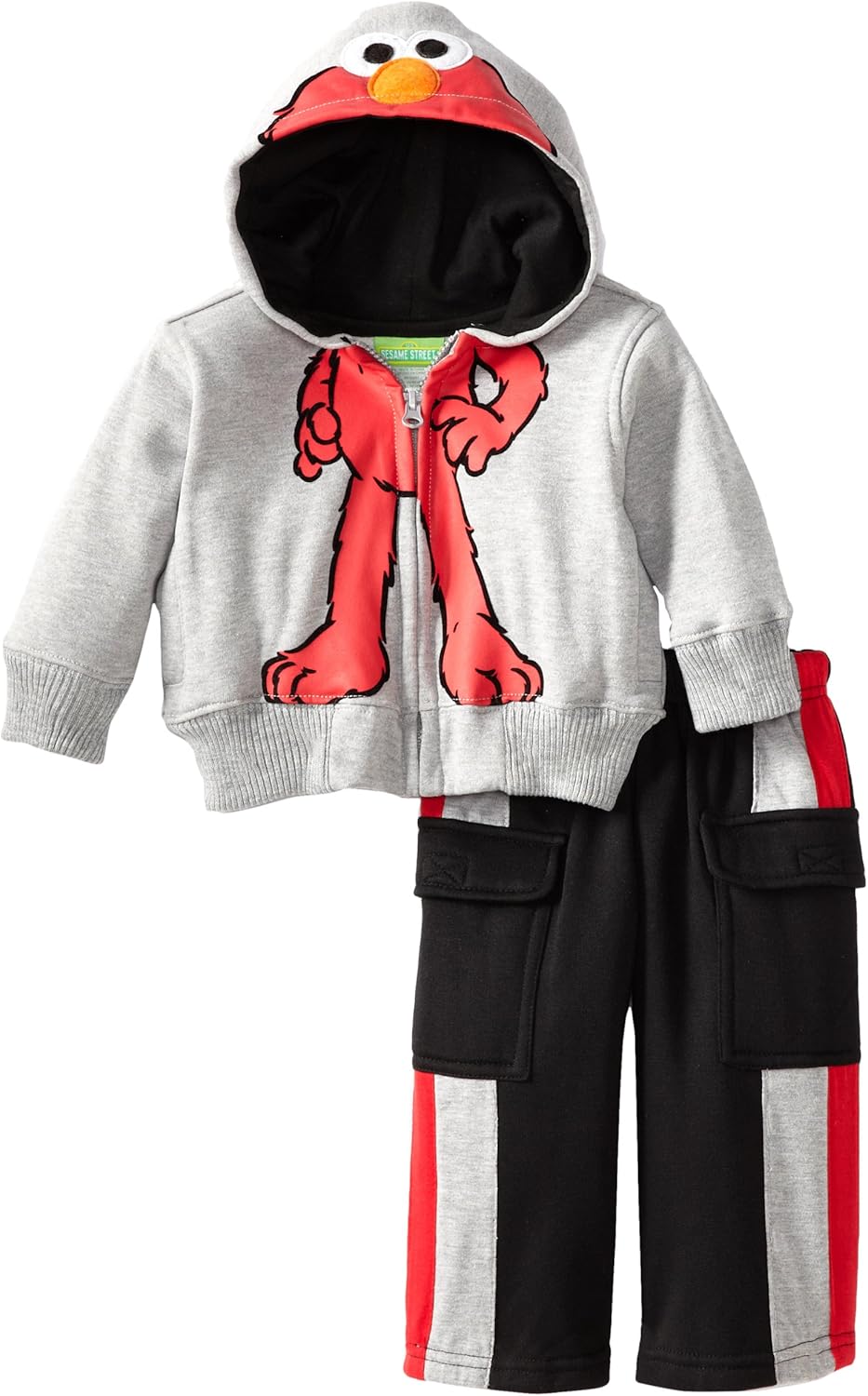 Amazon.com: Sesame Street Baby Boys' 2 Piece Elmo Jacket and Pant, Gray, 12 Months: Infant And ...