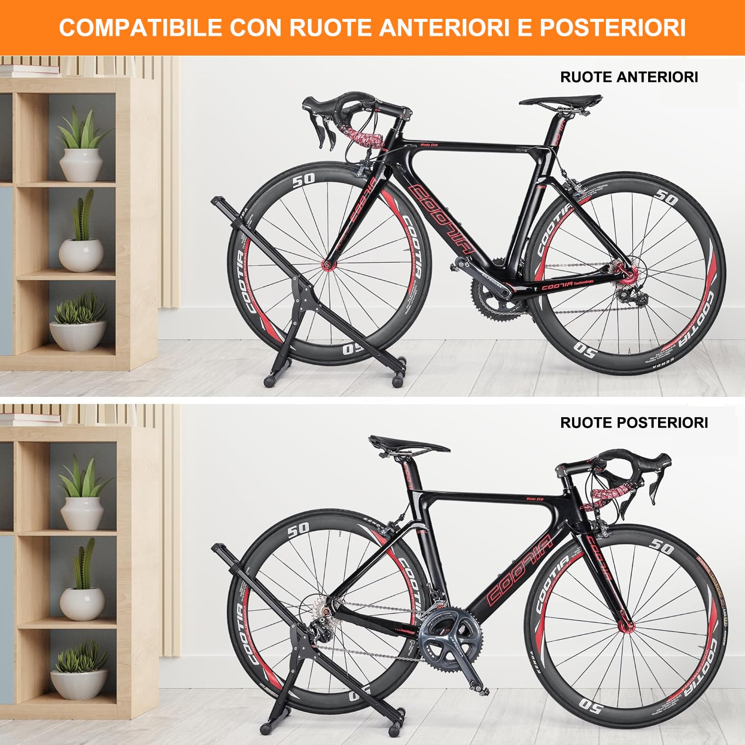 CXWXC Supporto per bicicletta da 20" a 29" e 730C MTB, pieghevole per bicicletta da corsa, per interni ed esterni (S101) (1, M)