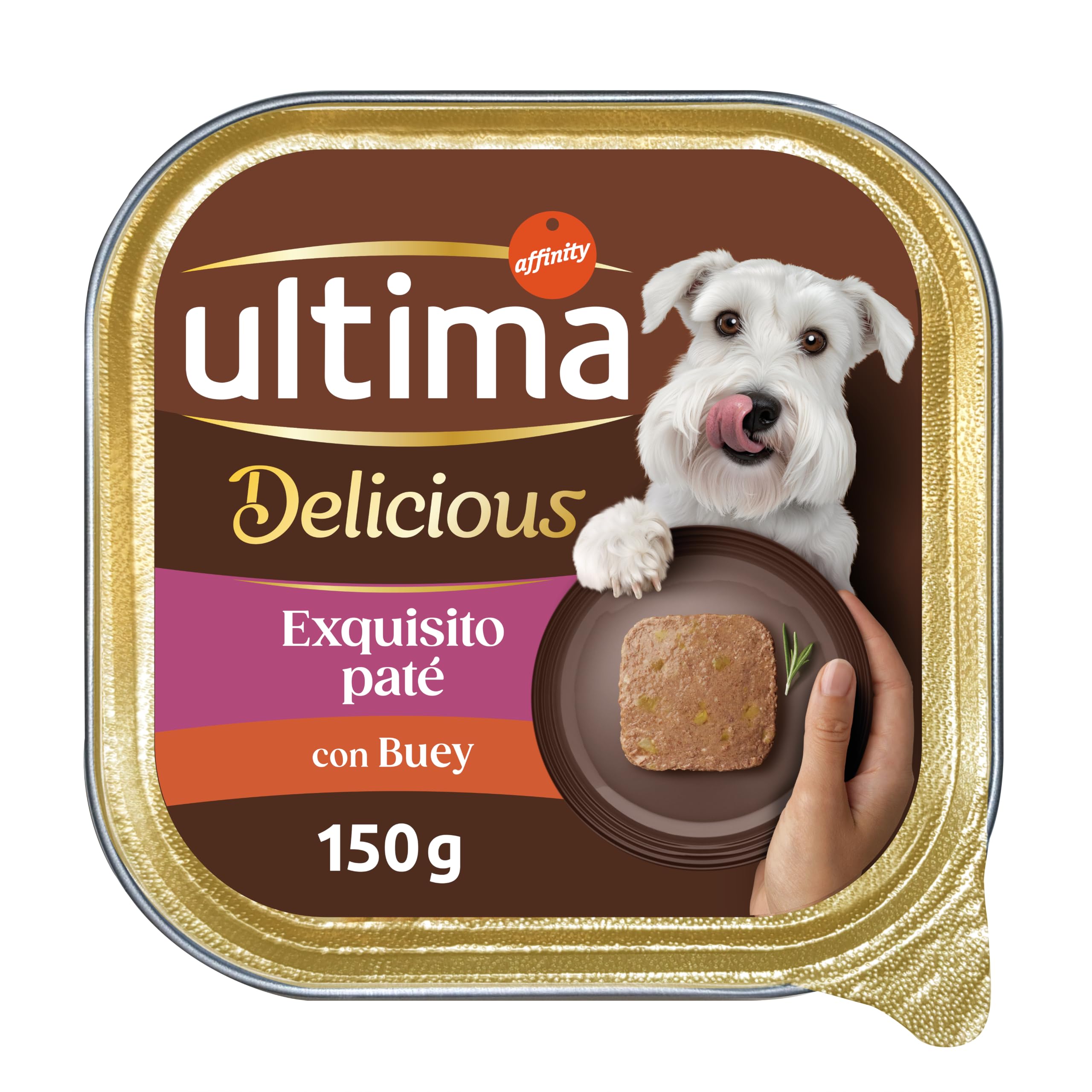 Ultima Fit & Delicious for Dogs Mini Pate in Tub Ox Flavor - Box 22x150g