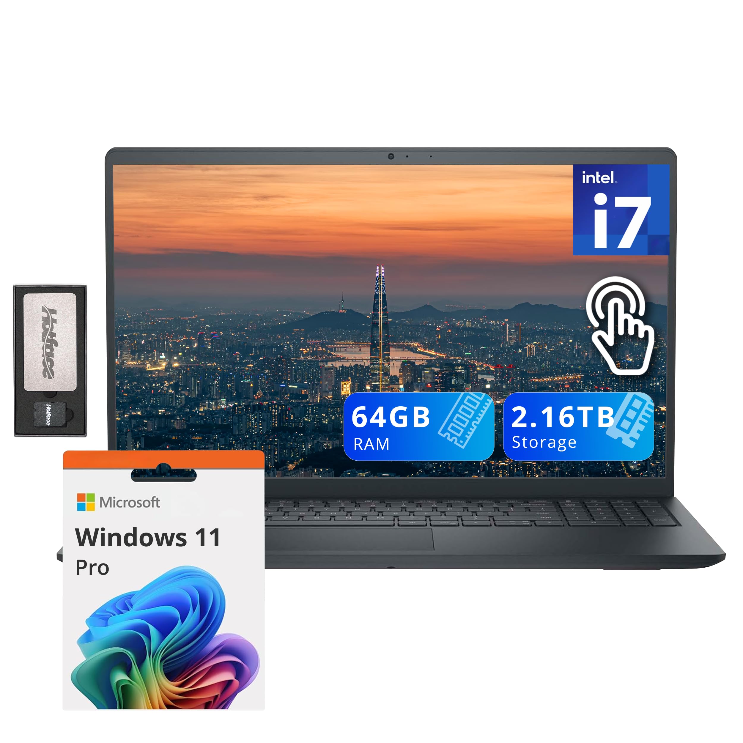Dell Inspiron 15 3530 15 6 FHD Touchscreen Laptop Intel i7-1355U 64GB RAM 2 16TB Storage 2TB SSD
