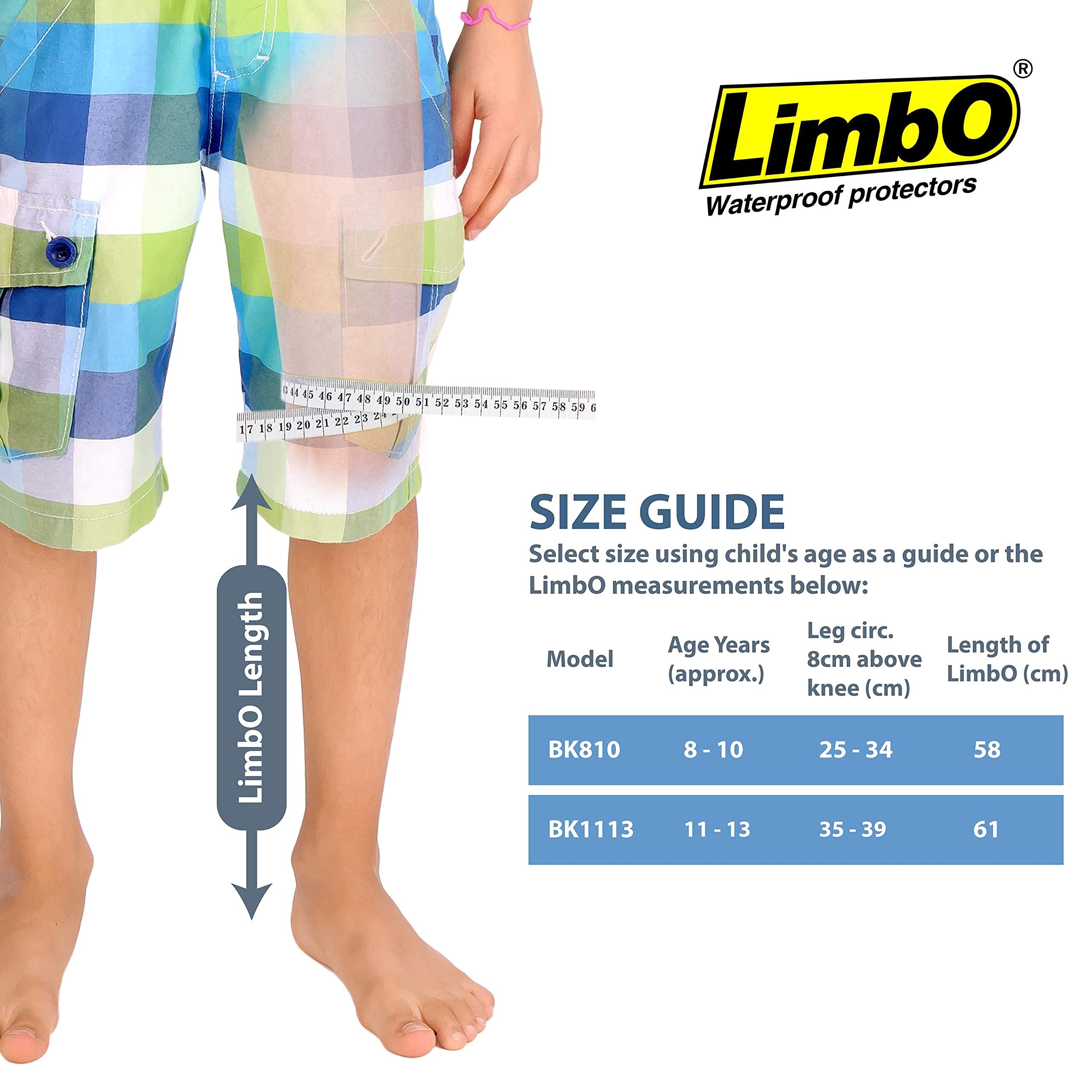 Housse de protection imperméable LimbO BK1113 pour les plâtres – (taille 11-13 ans)