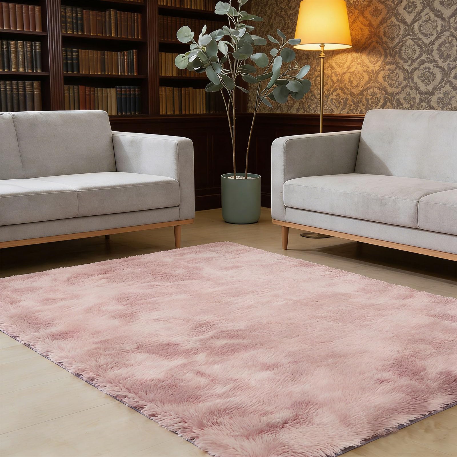 Tapis Salon Shaggy Rose pour une Chambre Cosy et Chaleureuse