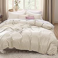 Vista 34 de Bedsure - Juego de ropa de cama prelavado, extrasuave, con 1 funda de edredón de 104 x 98 pulgadas con cremallera y 2 fundas de almohada, sin