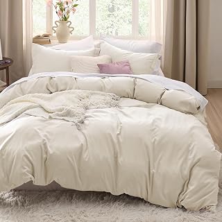 Bedsure Oat Milk Duvet Cover Queen