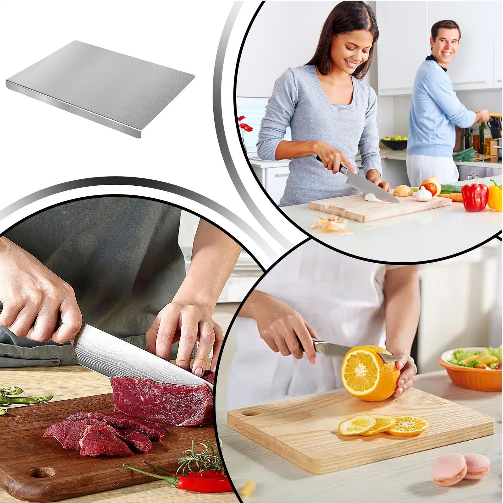 Tablas De Cortar Para Cocina Apto Alimentos Antideslizante Inoxidable Borde