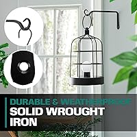 Vista 5 de 2WAYZ Soporte colgante para plantas para exteriores - Ganchos resistentes para colgar plantas - Ganchos para macetas de hierro forjado - Ganchos