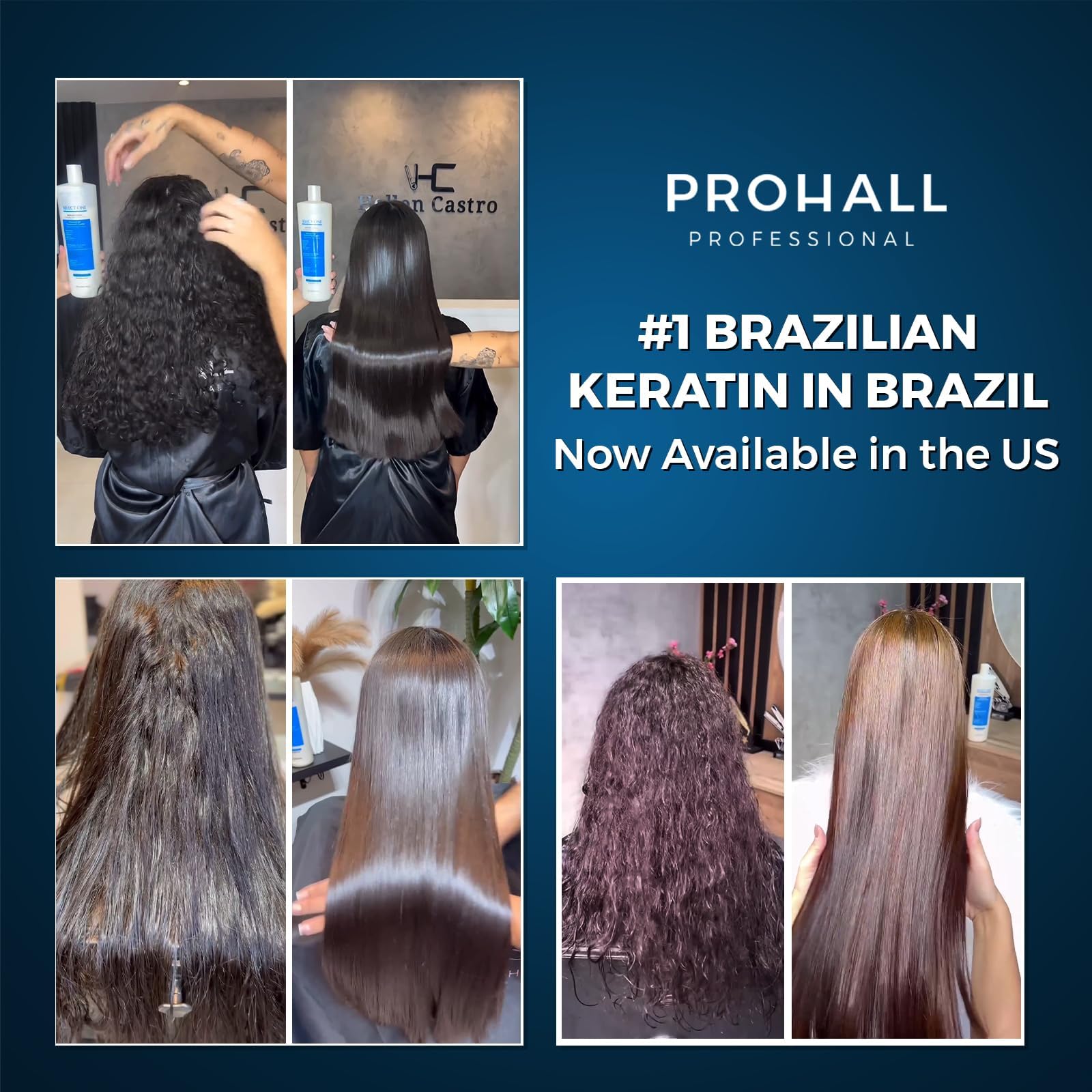 Brazilian Keratin Hair Treatment Blowout Complex Formaldehyde Free - PROHALL SELECT ONE 3.4oz/100ml - Keratina Queratina Brasileña Para Alisar el Pelo Sin Formol- Protein Hair Treatment