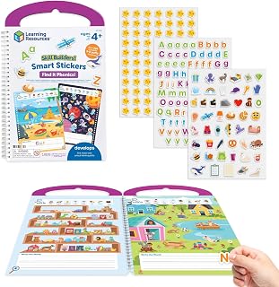 Learning Resources Skill Builders!スマートステッカーFind It Phonics - 就学前学習、モンテッソーリ忙しい本、幼児学習ブック、フォニックスフラッシュカード、幼稚園の忙しい本を読むことを学ぶ、4歳以上