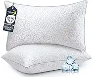 COZSINOOR Bed Pillows Queen Size - Cooling Breathable Premium Down Alternative Pillows Set of 2 for Side, Back, and Stomach Sleepers Hotel Quality Fluffy Soft Microfiber Fill Skin-Friendly