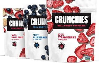 Crunchies Freeze-Dried Fruit Variety Pack of 6 - 100% Natural Very Berry Crispy Snacks, Non-GMO, Kosher, No Added Sugar