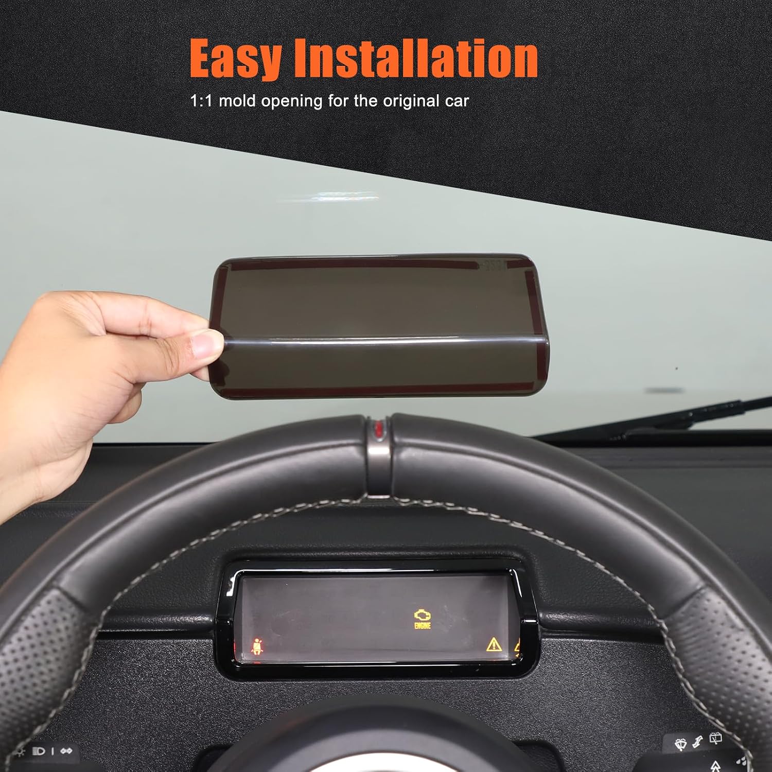 Dashboard Warning Light Display Cover Trim for INEOS Grenadier 2020-2025 Accessories, Dash Panel Warning Light Cover Molding, Instrument Indicator Panel Shell Shade Protector (Grey)