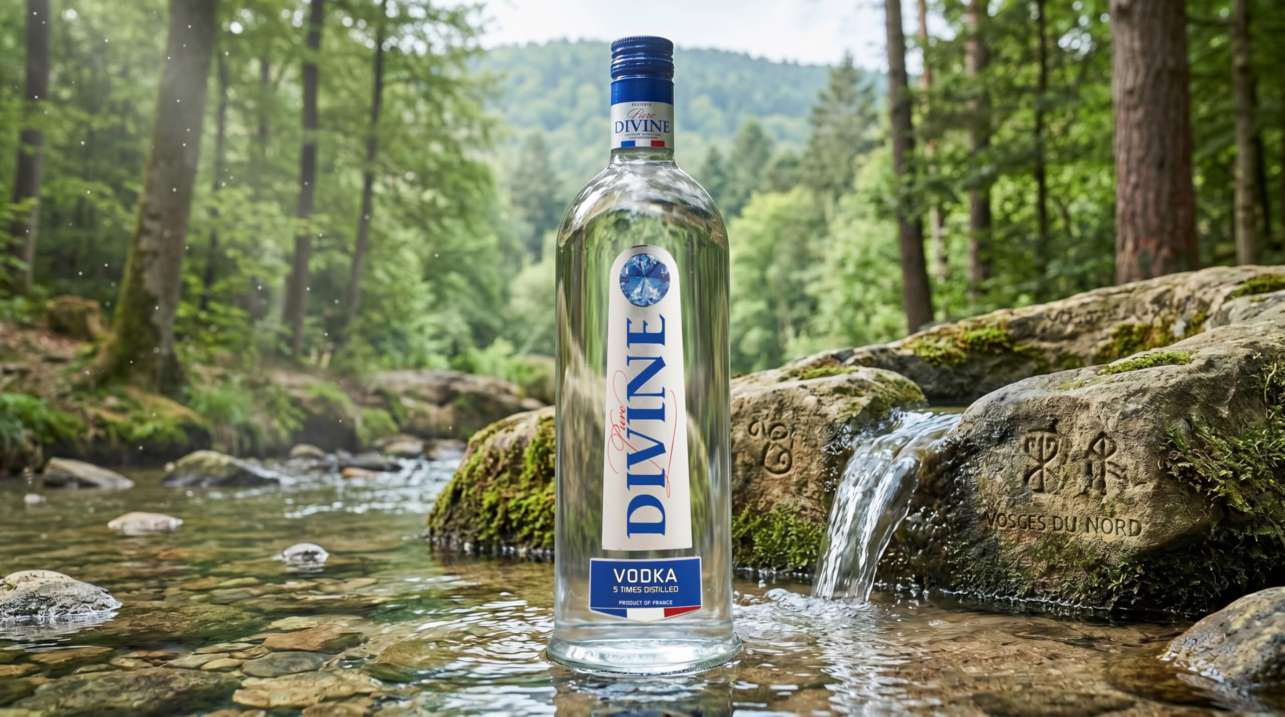 Pure Divine - Französischer Vodka aus den Nordvogesen - 37.5 Prozent Vol (1 x 0,7 l)