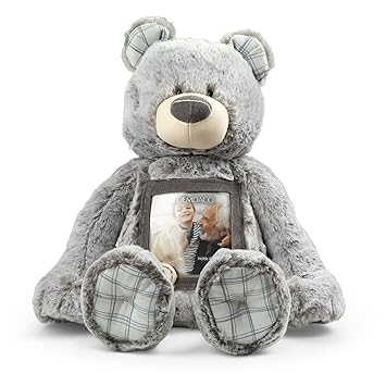 DEMDACO Here to Hug 12 Inch Grey and Brown Polyester Remembrance Plush Stuffed Animal