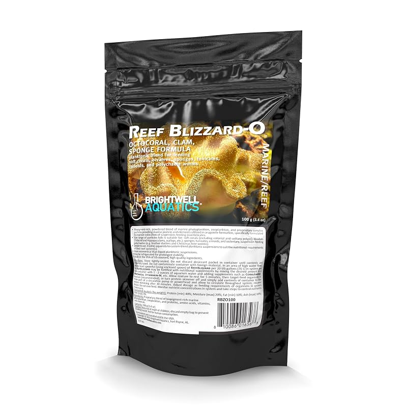 Alimento em Pó para Corais ReefBlizzard-O com Fitoplâncton e Zooplâncton Brightwell Aquatics 100 g
