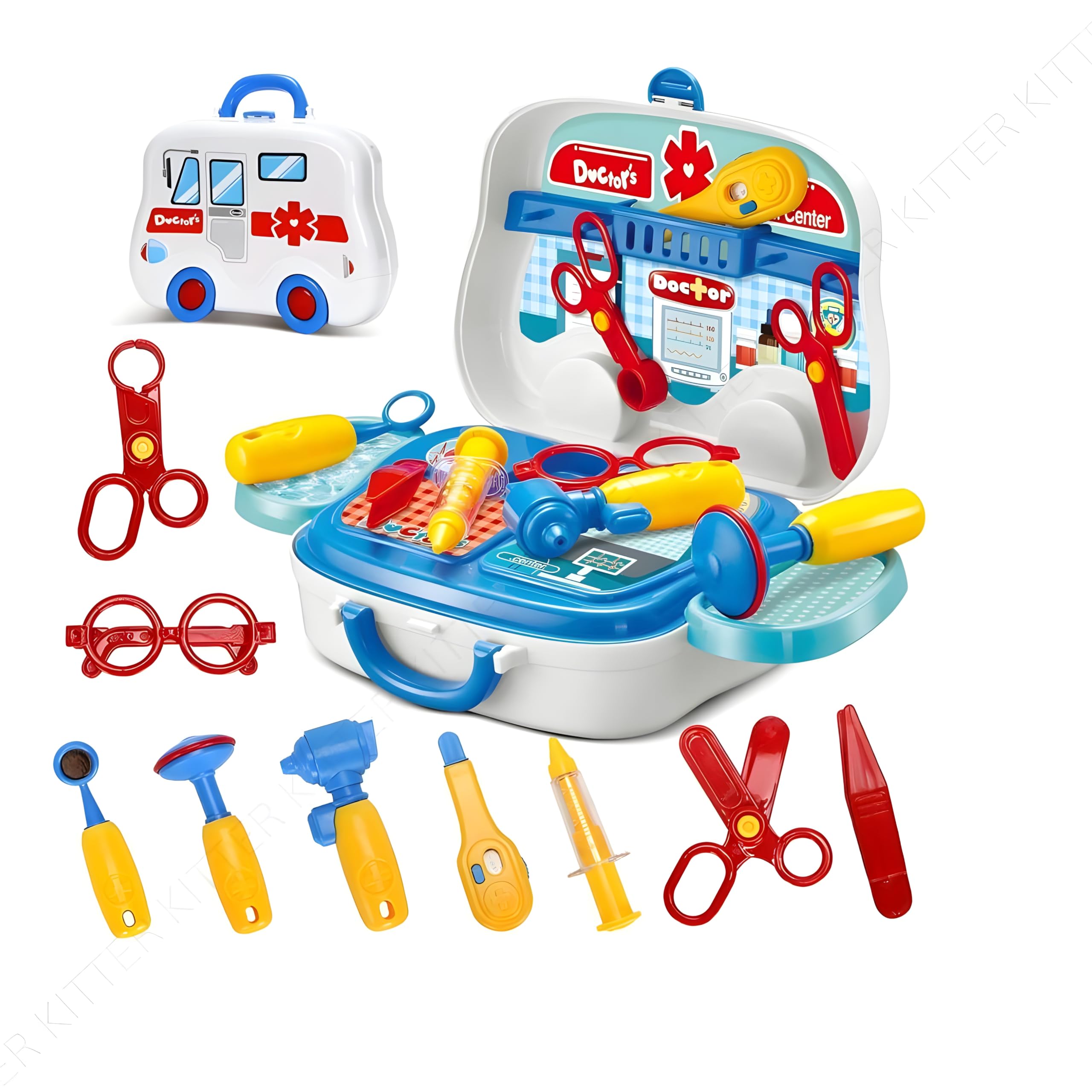 KITTER Doctor Set for Kids, Pretend Play Suitcase Design Doctor Set for Boys and Girls Age 3-5 Years | Doctor Set Gift for Kids 3+ Years ISI Approved (Stickers Included) Multicolor (B0CBW61VL8) Amazon Price History, Amazon Price Tracker
