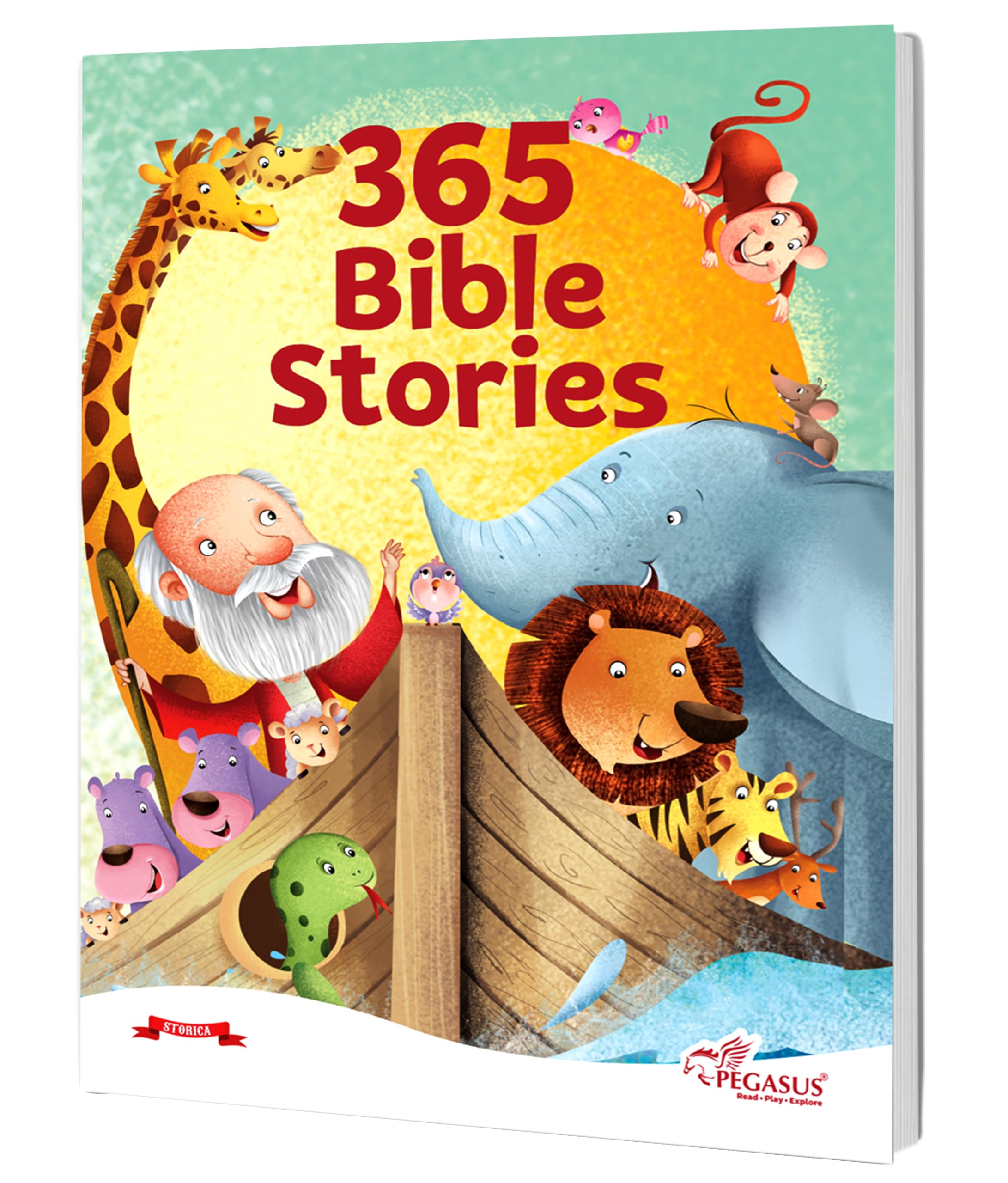 365 Bible Stories for Kids – Illustrated Christian Book Featuring Daily Reading Plan, Moral Lessons, Teachings from the Life of Jesus, Simple English Content for Young Readers | Pegasus