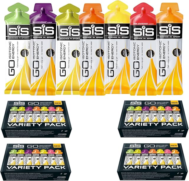 S.I.S Go Isotonic Energy Gel 60ml - Mixed Flavours (Pack of 28)
