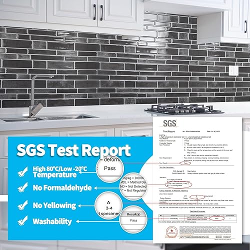 Vista 23 de Art3d Protector contra salpicaduras de 10 hojas, 12 pulgadas x 12 pulgadas, diseño de mármol blanco