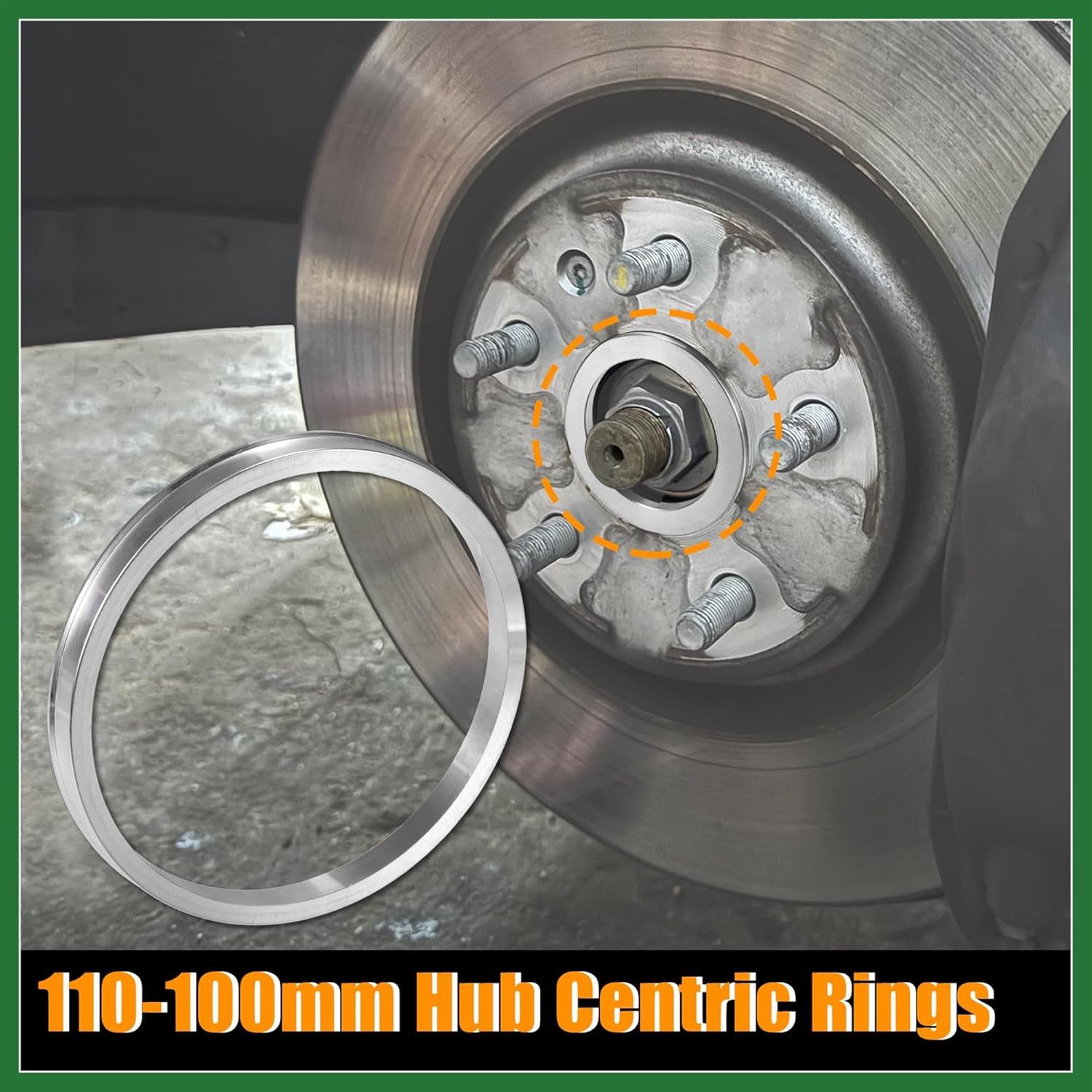 Motoforti 4pcs OD 110mm to ID 100mm Aluminum Alloy Car Hub Centric Rings Wheel Bore Center Spacer Long-Lasting