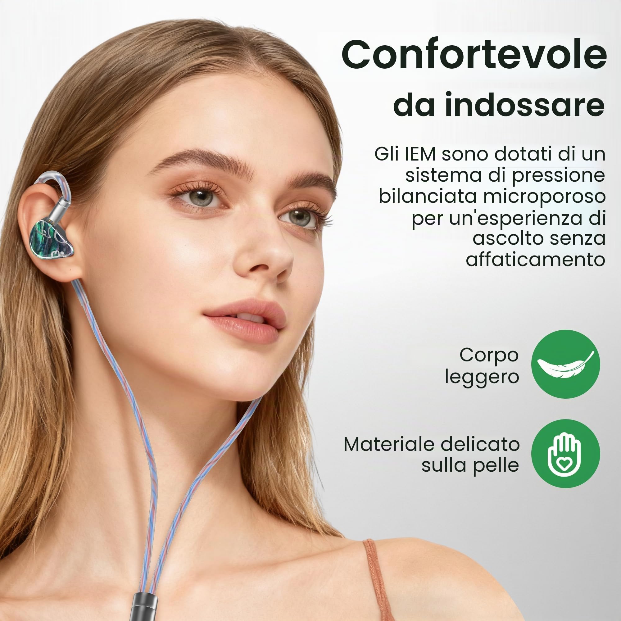 HiFiGo IEMs Juzear x Z Review Defiant in Ear Monitor, driver ibridi 1DD + 3BA IEM, auricolari cablati HiFi, auricolari da gioco con cavo staccabile da 3,5/4,4 mm per musicisti, audiofili gamer