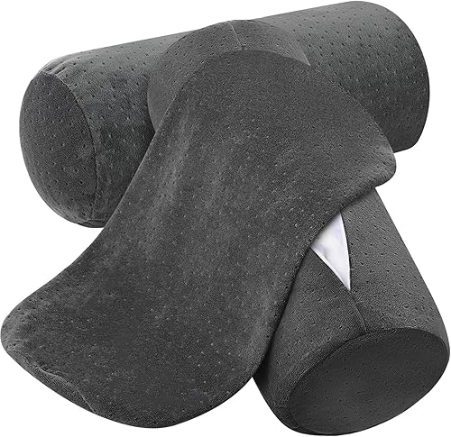 Remerry 2 Fundas de Almohada Cervical de Terciopelo de 17 x 7 Pulgadas con Cremallera, Fundas Suaves para Almohadas Cilíndricas (Solo Funda, Rulo No