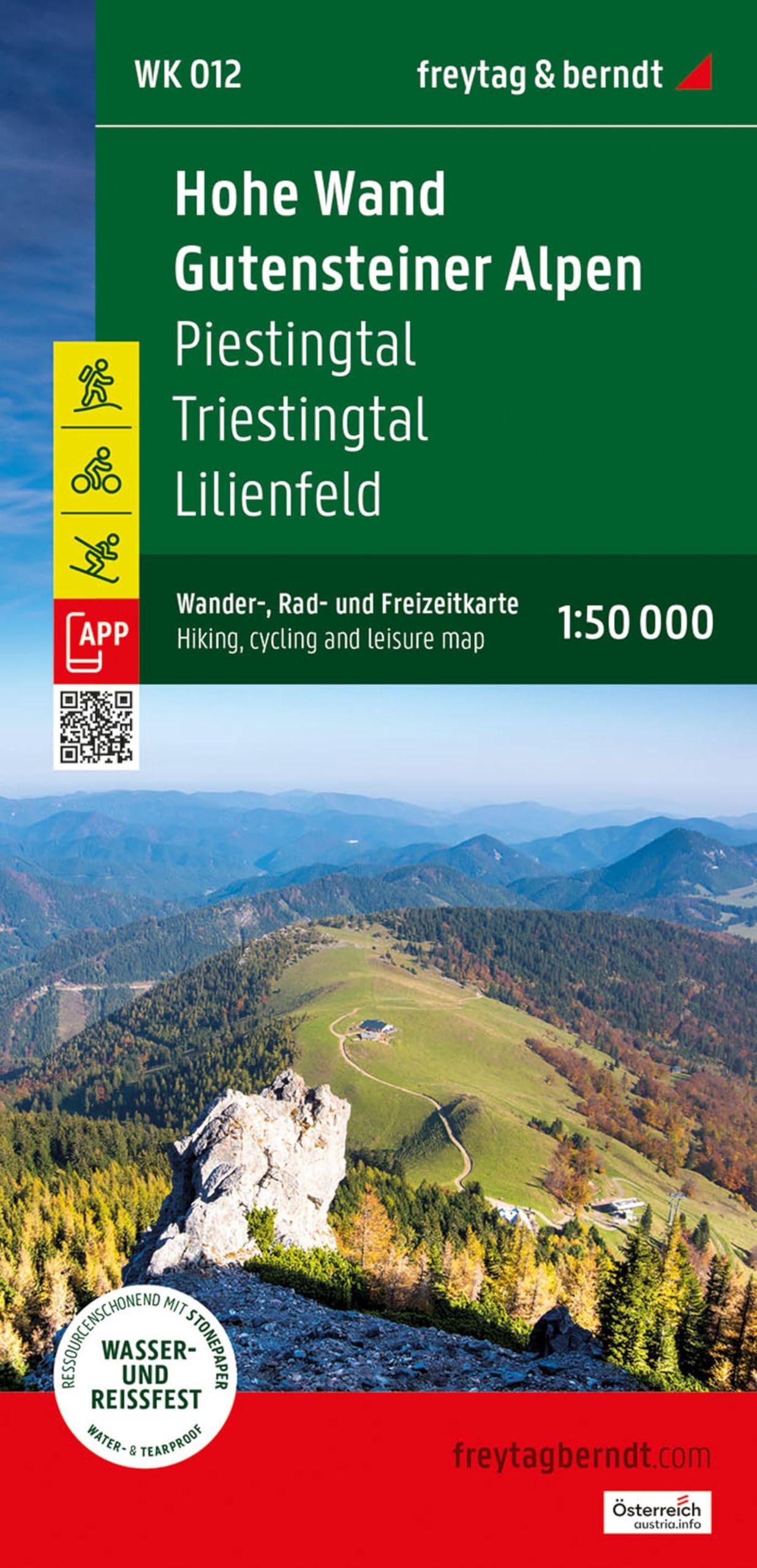 Hohe Wand - Gutensteiner Alps Hiking, Cycling & Leisure Map 1:50,000 scale: WK 012 1:50,000 scale