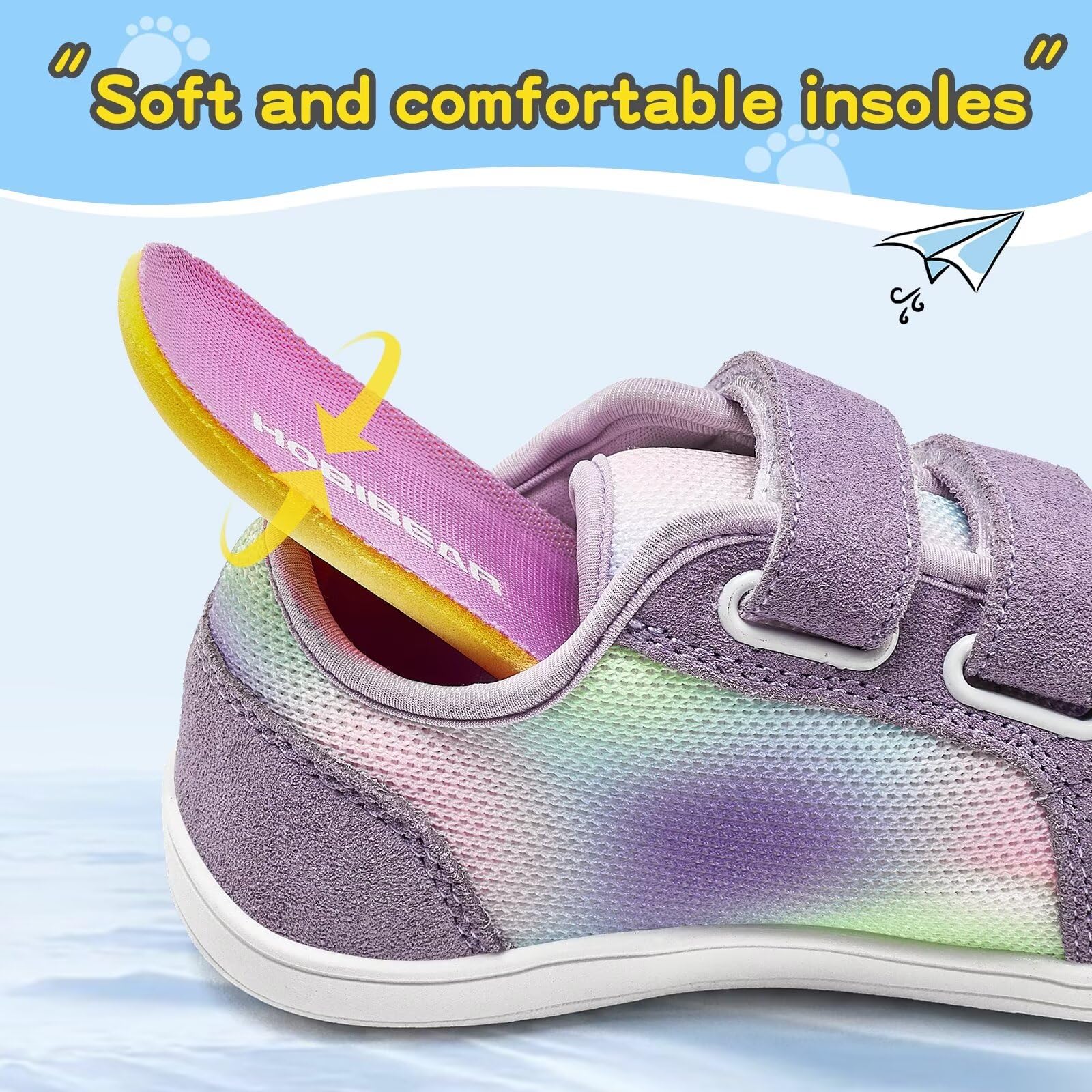 HOBIBEAR Kids Calzado Descalzo Ancho para niños niñas Outdoor Trail Running Minimalist Walking Shoes