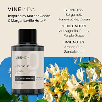 VINEVIDA ホテルフレグランスコレクション - 4パックディフューザーオイル - 冷気ディフューザー - 香りNo.1005、1018、1011、1004