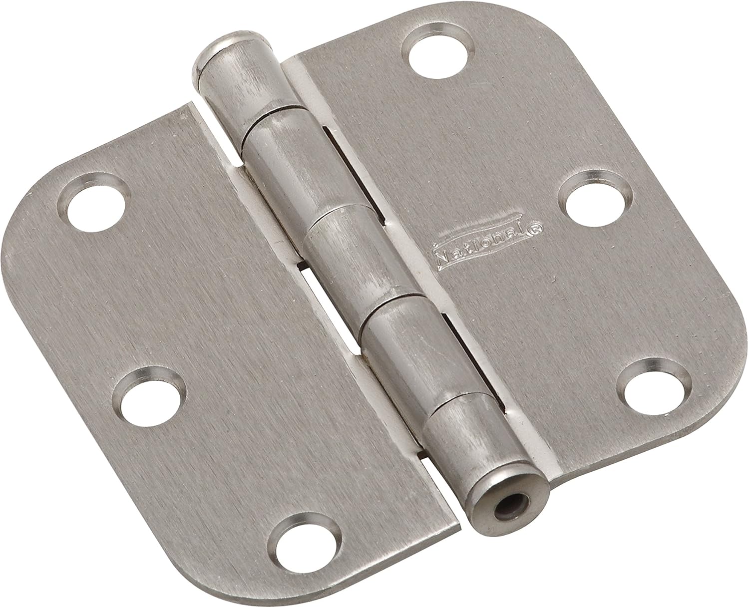 National Hardware N339-275 512R5/8 Door Hinges in Satin Nickel, 2 Pack