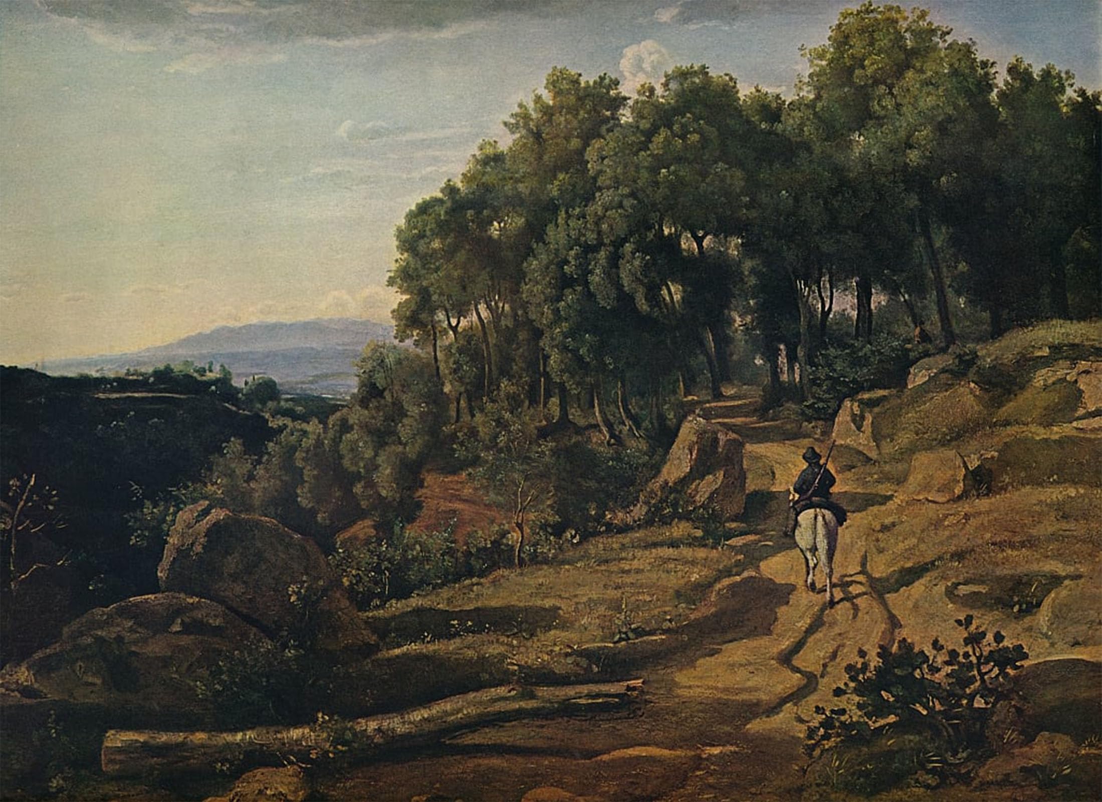 SERENDIPITP Aesthetic Poster Photo Wall Print Retro Picture A View Near Volterra by Jean Baptiste Camille Corot Modern Wall Artwork for Home Decor 60x90cm