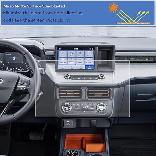 Miniatura 10 de Protector de pantalla de vidrio compatible con Ford Maverick XLXLTLariat (2022-2024) Pantalla táctil multimedia de 8 pulgadas, accesorios de