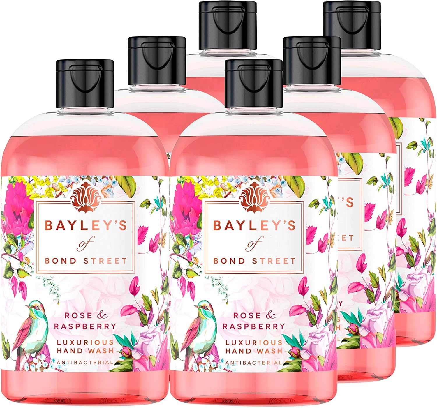 Bayley's of Bond Street Rose and Raspberry Antibacterial Hand Wash, 500
